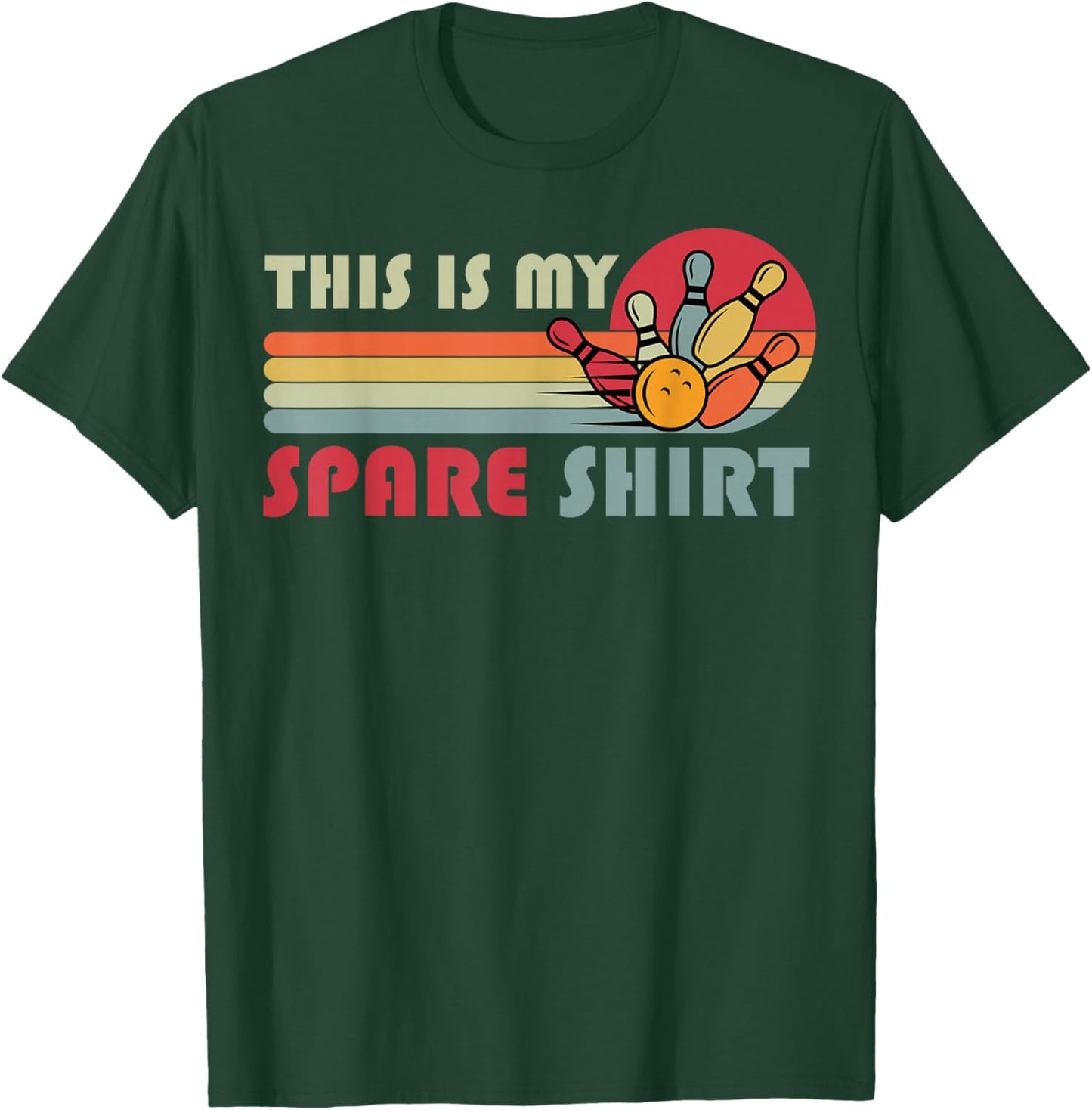 This is My Spare Bowling Bowler Funny Team Men Women Kids T-Shirt - T-Shirt | Forest