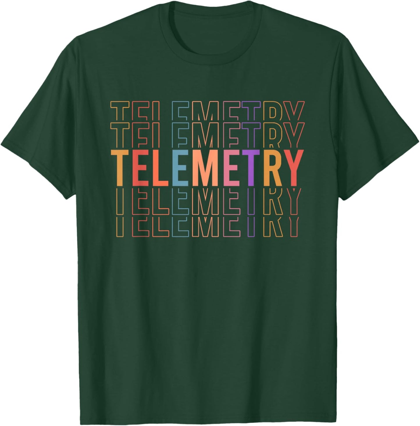 Telemetry Technician Appreciation Telemetry Tech - Black, -Adults, Small, Short Sleeve, , Classic Fit, Modern Classic, Lightweight, Lace T-Shirt - T-Shirt | Forest