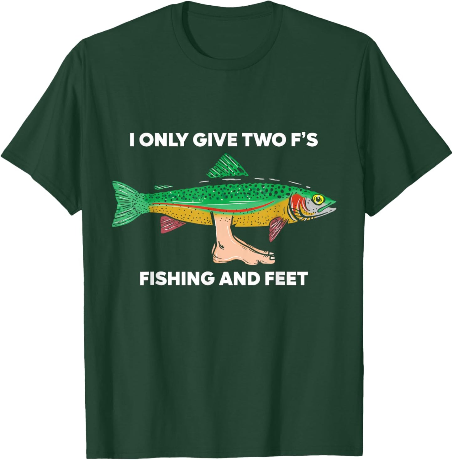 Oddly Specific Apparel -Adults Fishing Black Small Classic Fit Short Sleeve Modern Humor Irony Satirical Design T-Shirt - T-Shirt | Forest