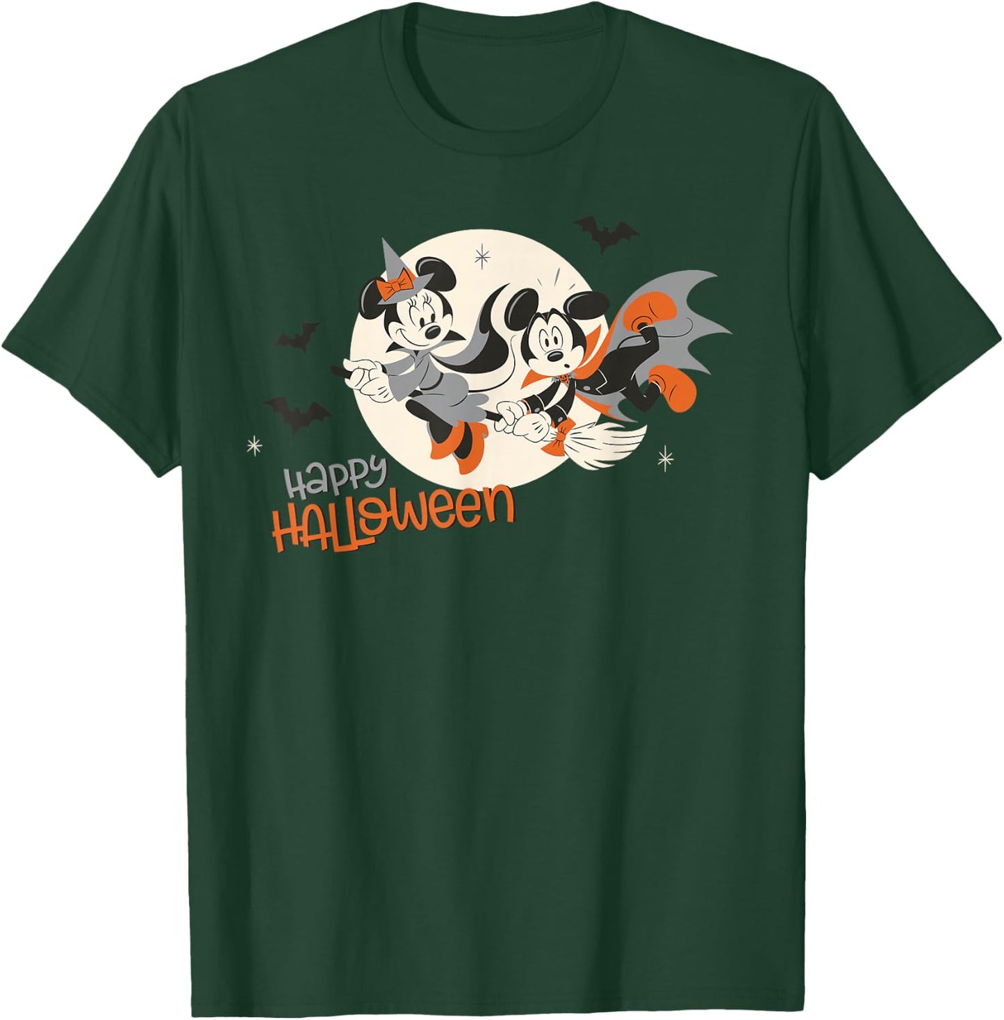 Disney Halloween Minnie and Minnie Flying T-Shirt - T-Shirt | Forest