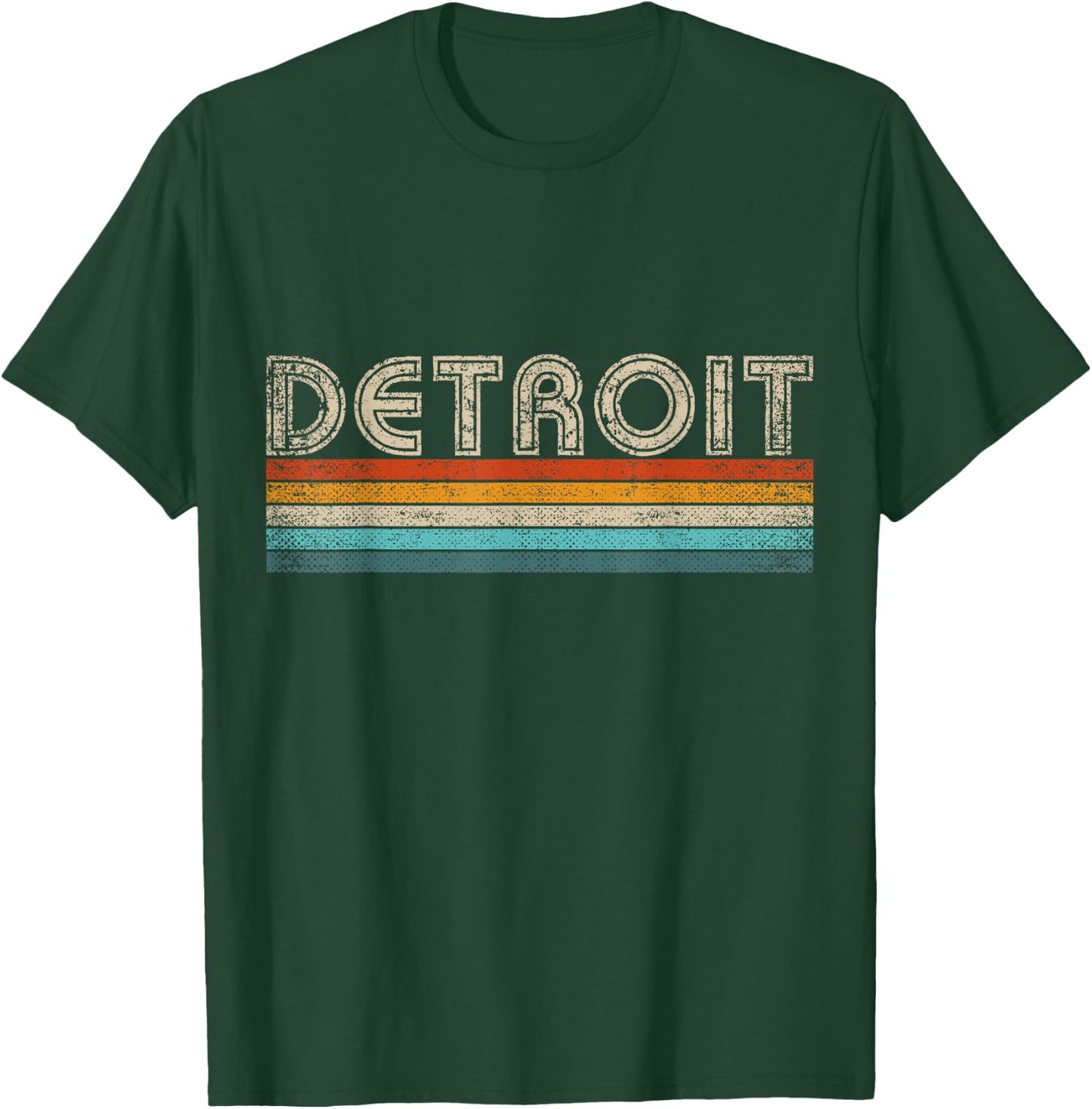 Retro Detroit 313 Motor City Shirt Vintage 70s 80s Detroit T-Shirt - T-Shirt | Forest