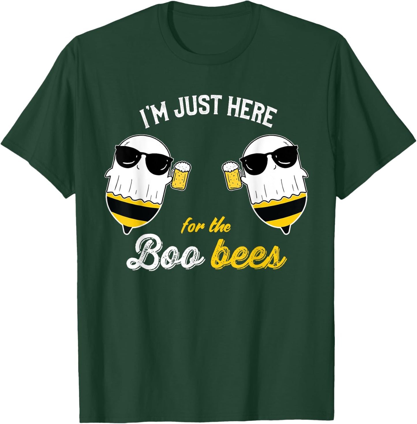 I'm just Here for the Boo Bees Halloween Funny T-Shirt - T-Shirt | Forest