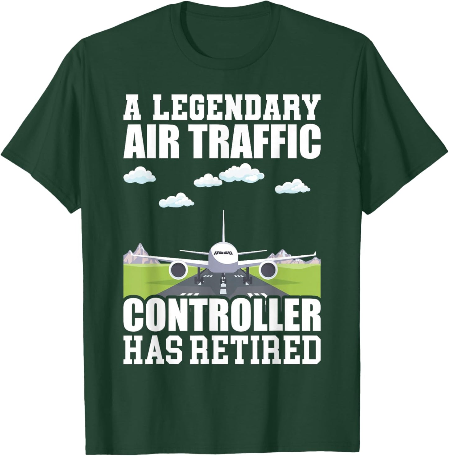 Retired Air Traffic Controller Retirement T-Shirt - T-Shirt | Forest