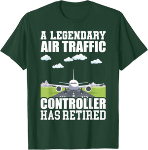 Retired Air Traffic Controller Retirement T-Shirt - T-Shirt | Forest