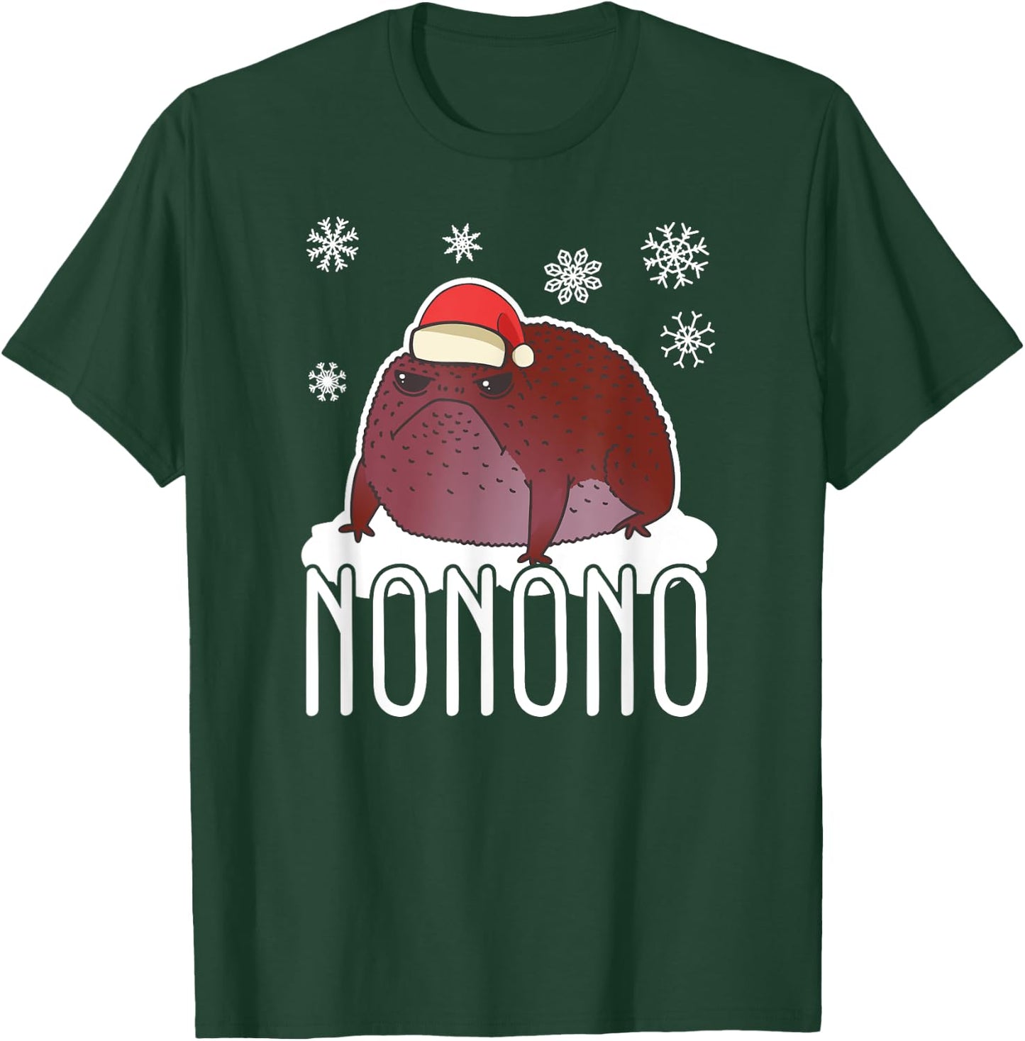 Cute Black Desert common Rain Frog with Christmas Hat T-Shirt - T-Shirt | Forest