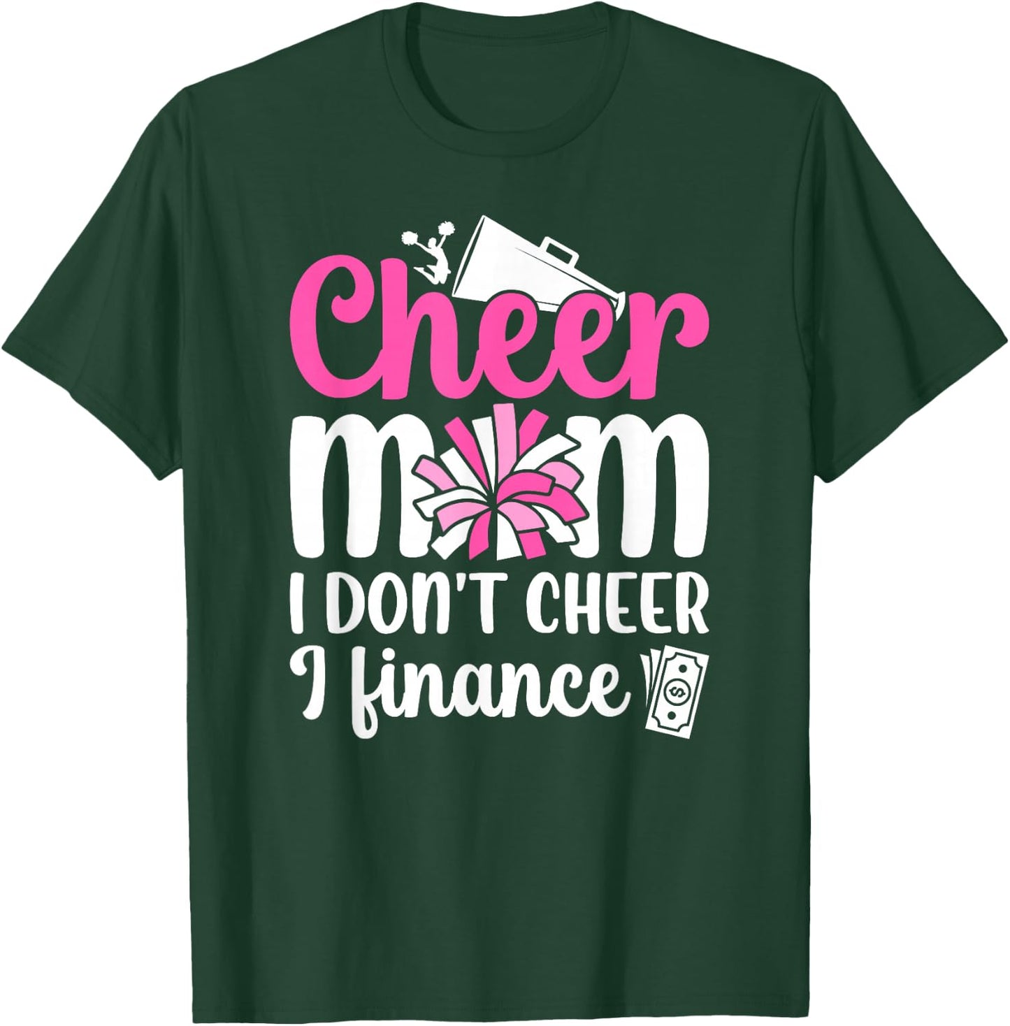 Cheer Mom Funny Mom Of A Cheerleader Mama Cheerleading Mom T-Shirt - T-Shirt | Forest