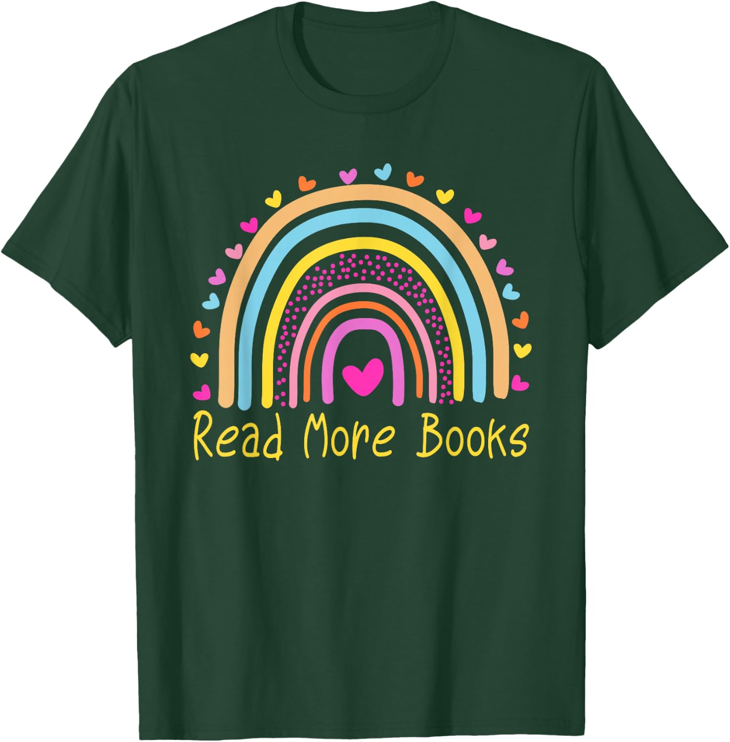 Read More Books English Teacher Rainbow T-Shirt - T-Shirt | Forest