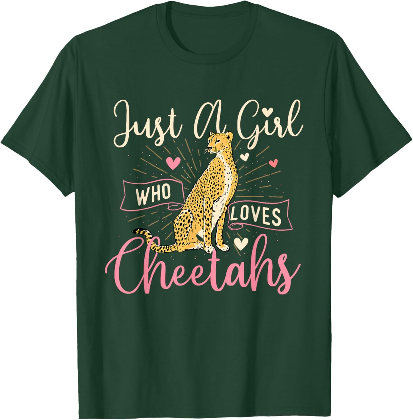 Just A Girl Who Loves Cheetahs - Wildlife Zoo Animal Lover T-Shirt - T-Shirt | Forest
