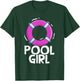 Pool Girl Rescuer Swimming Attendants Attendant T-Shirt - T-Shirt | Forest