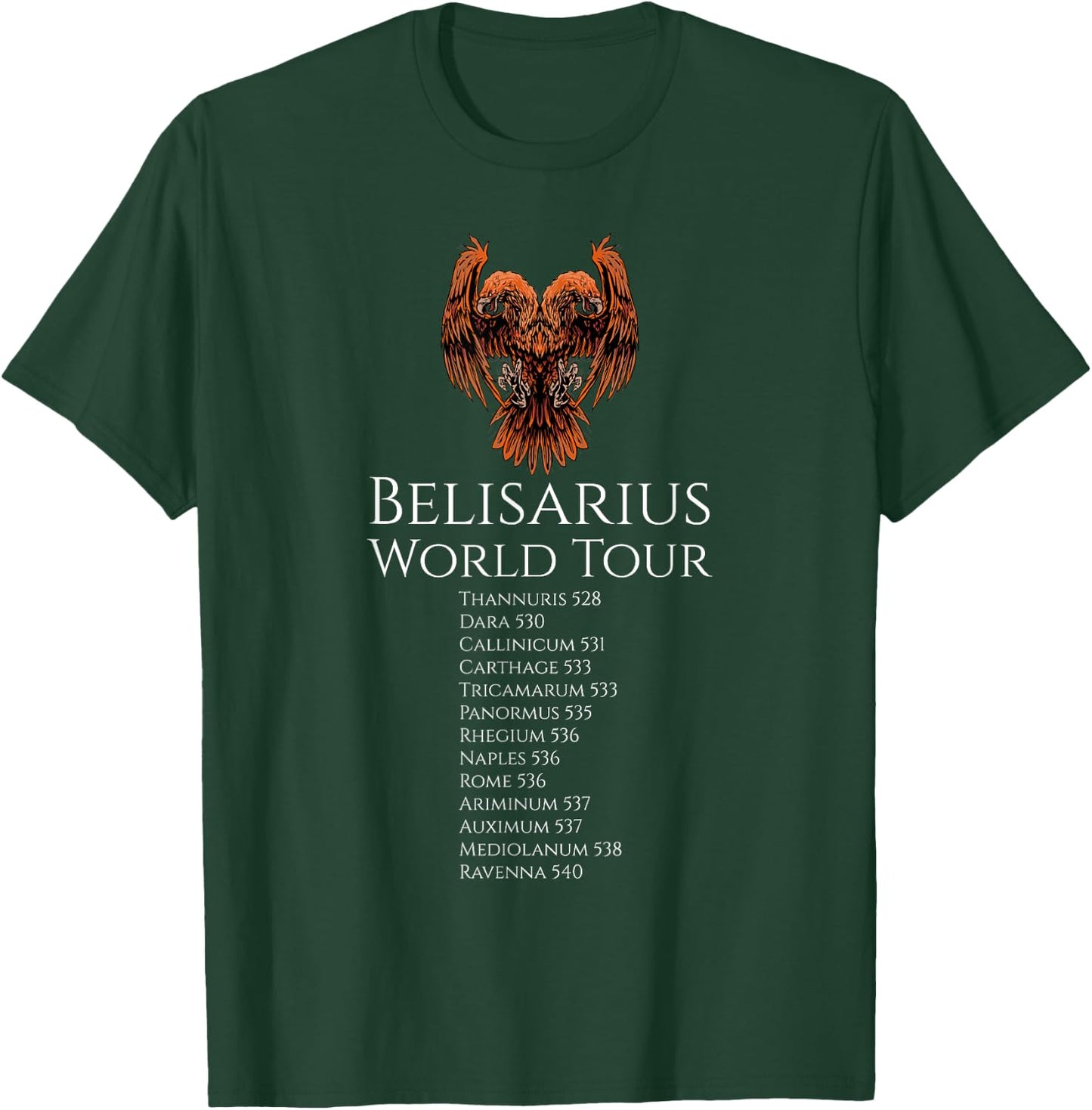 Byzantine History - Belisarius World Tour - Medieval Novel T-Shirt - T-Shirt | Forest