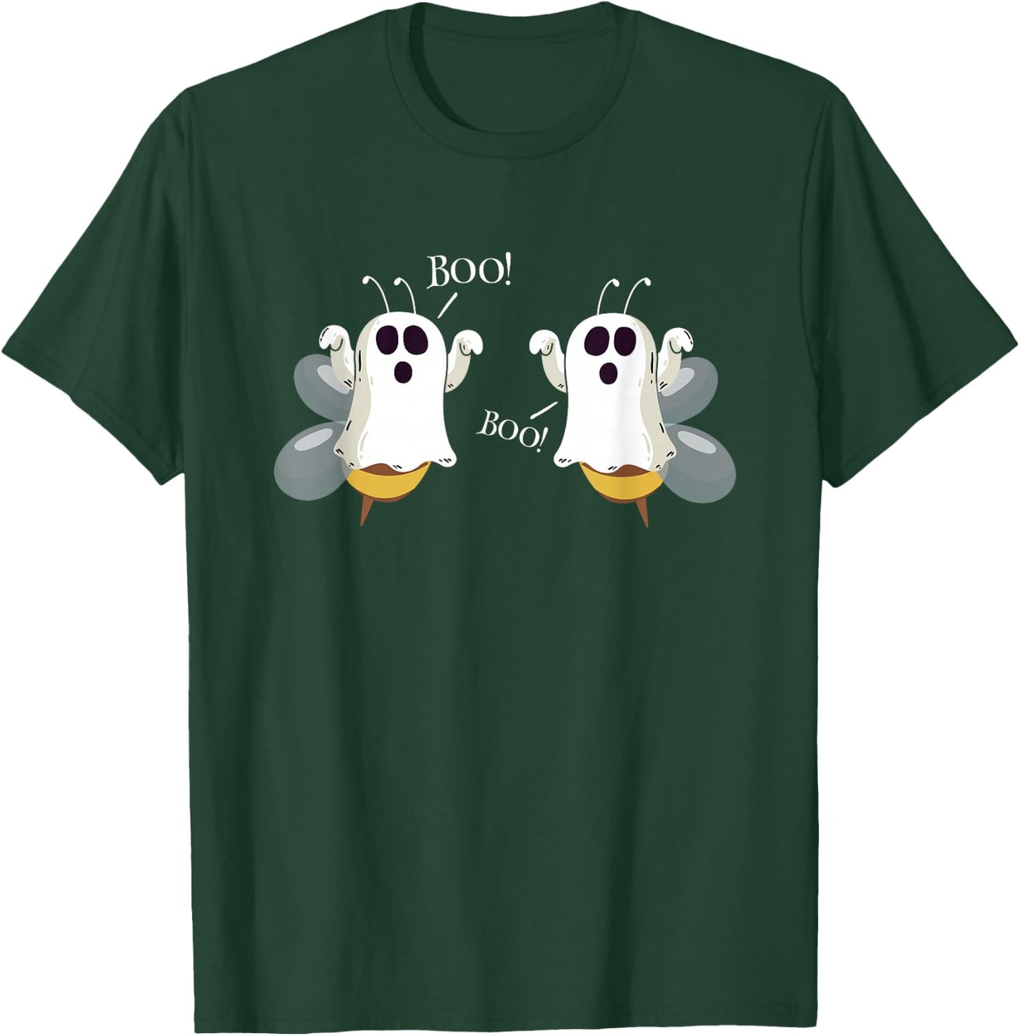 Ghost Bees Saying Boo Funny Halloween Costume Women Gift T-Shirt - T-Shirt | Forest