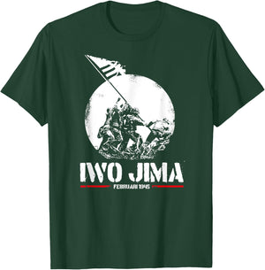 Iwo Jima Raising the American Flag Remember T-Shirt - T-Shirt | Forest
