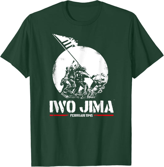 Iwo Jima Raising the American Flag Remember T-Shirt - T-Shirt | Forest