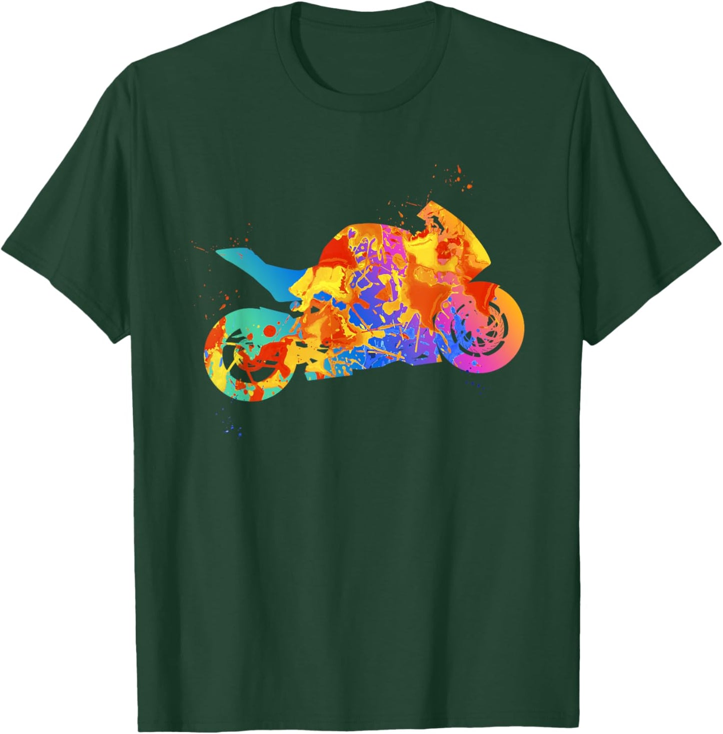 Motorcycle Superbike Graphic - Biker Designs T-Shirt - T-Shirt | Forest