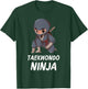 Taekwondo Ninja Boy Funny Martial Arts Sports T-Shirt - T-Shirt | Forest