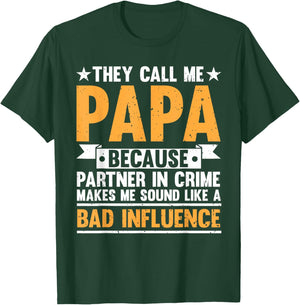 Funny Papa Design For Grandpa Papi Papaw From Grandkids Papa T-Shirt - T-Shirt | Forest