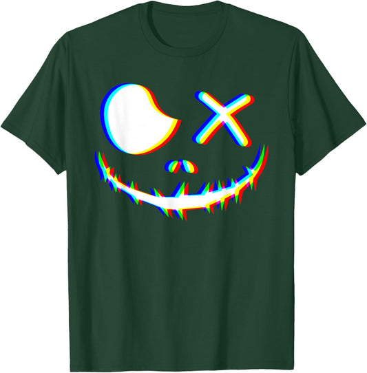 Vaporwave Psychedelic Ghost Rave EDM Halloween Fan Design T-Shirt - T-Shirt | Forest