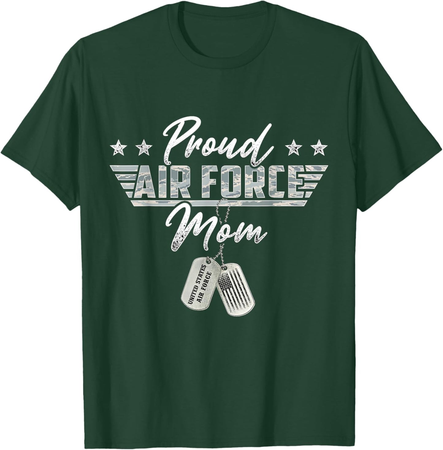 Proud Air Force Mom Military US Air Force Family Matching T-Shirt - T-Shirt | Forest