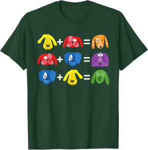 Dog Themed Artist Color Theory Educational Art Teacher T-Shirt - T-Shirt | Forest