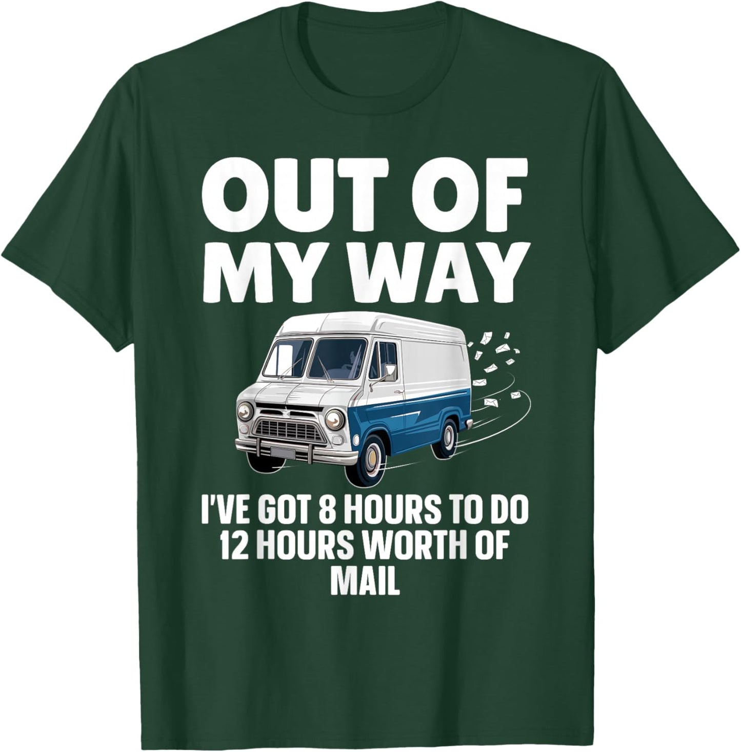 Funny Mailman Art Women Mail Carrier Postal Worker T-Shirt - T-Shirt | Forest
