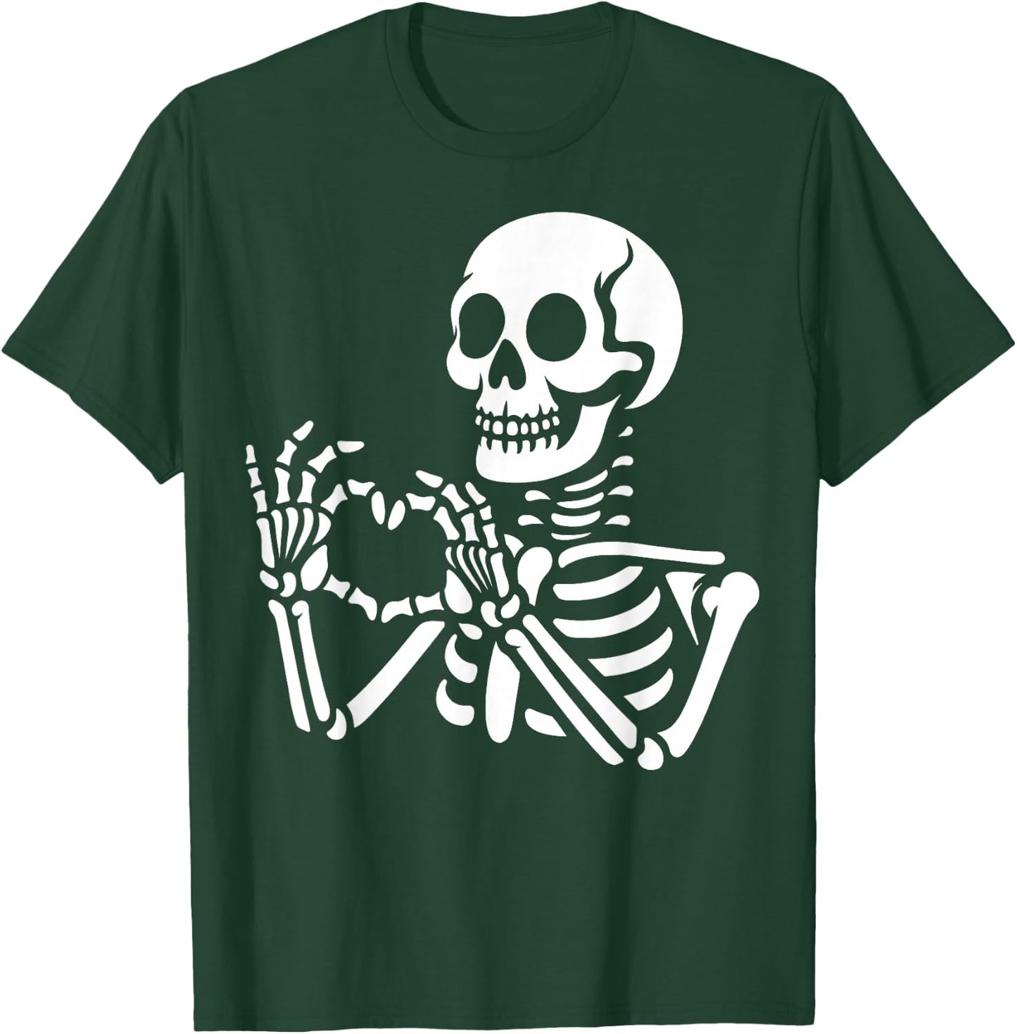 Skeleton Hands Heart Sign Retro Halloween Skeleton Hand Sign T-Shirt - T-Shirt | Forest