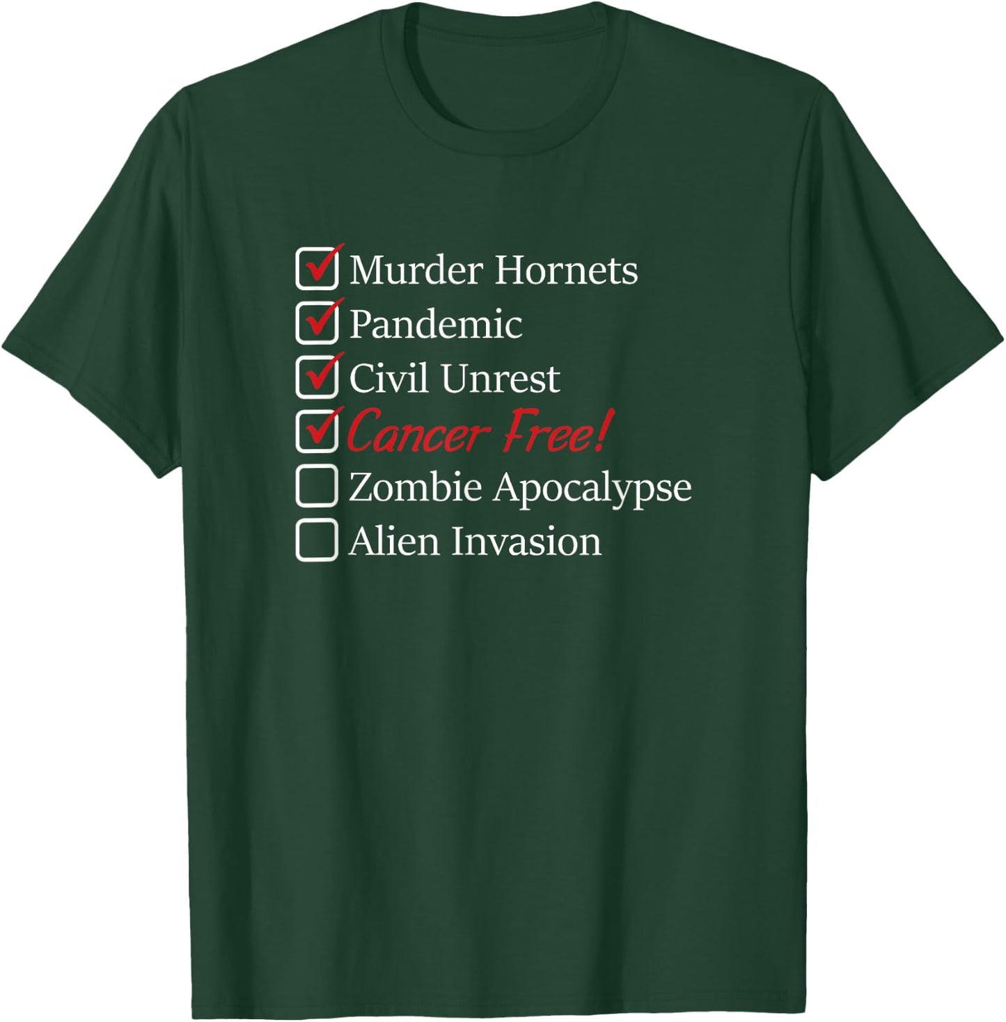 Cancer Free Survivor I Beat Cancer T-Shirt - T-Shirt | Forest