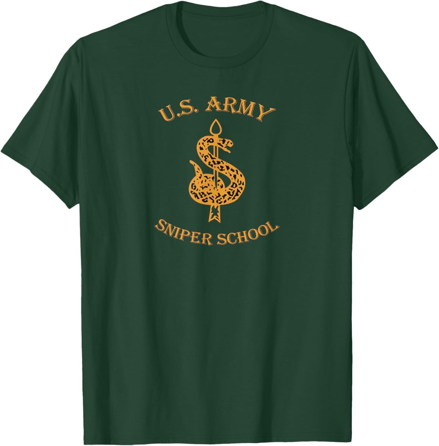 Army Sniper School Marksmanship Long-range Precision T-Shirt - T-Shirt | Forest