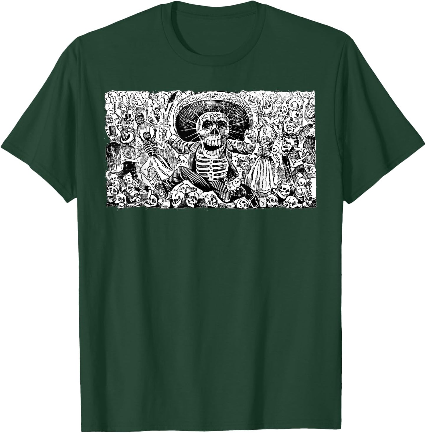 Vintage Mexico Day Of The Dead - Dia De Los Muertos T-Shirt - T-Shirt | Forest