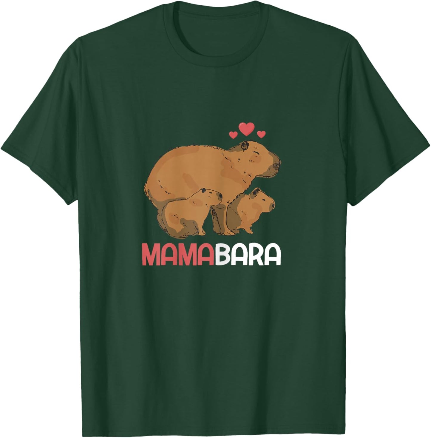 Mama Mambara Funny Capybara T-Shirt - T-Shirt | Forest