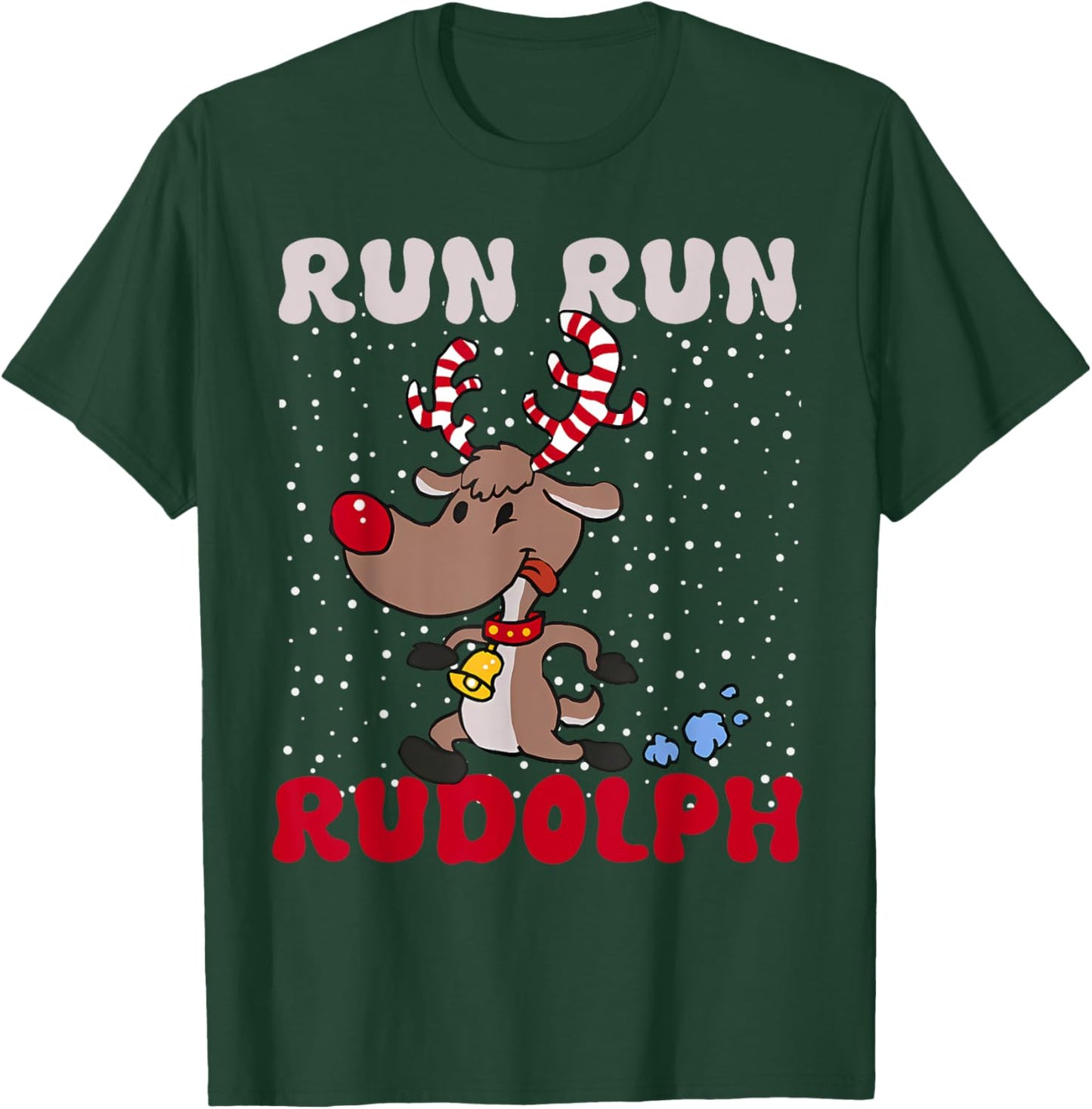Cute Rudolph Christmas for Holiday Run T-Shirt - T-Shirt | Forest