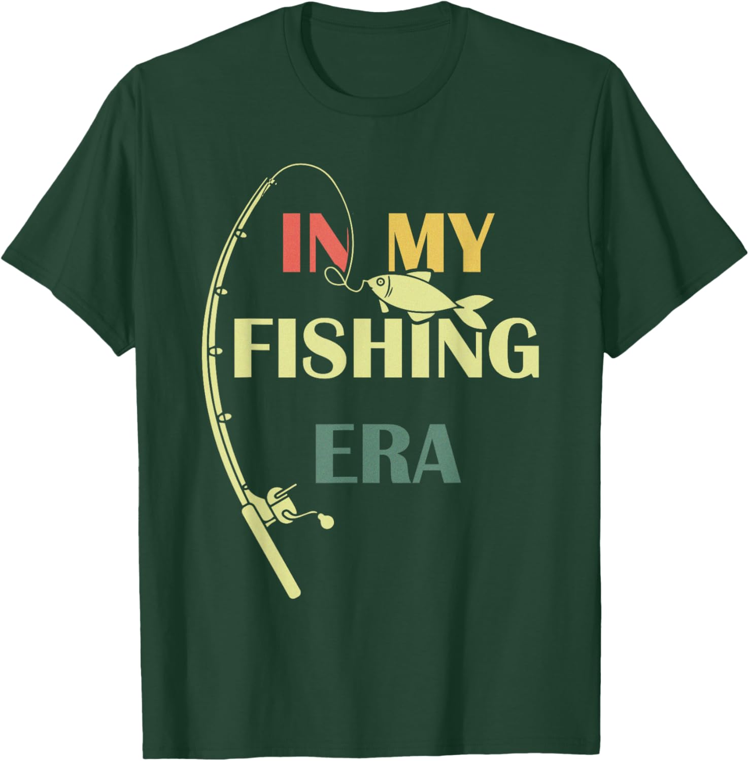 In My Fishing Era Fisherman Fishing Lover Bass Fish Funny T-Shirt - T-Shirt | Forest
