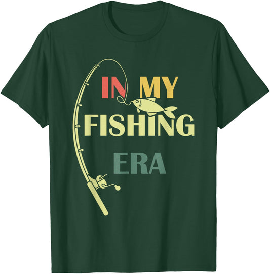 In My Fishing Era Fisherman Fishing Lover Bass Fish Funny T-Shirt - T-Shirt | Forest