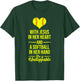 Softball with Jesus in Her Heart Softball Pitcher T-Shirt - T-Shirt | Forest