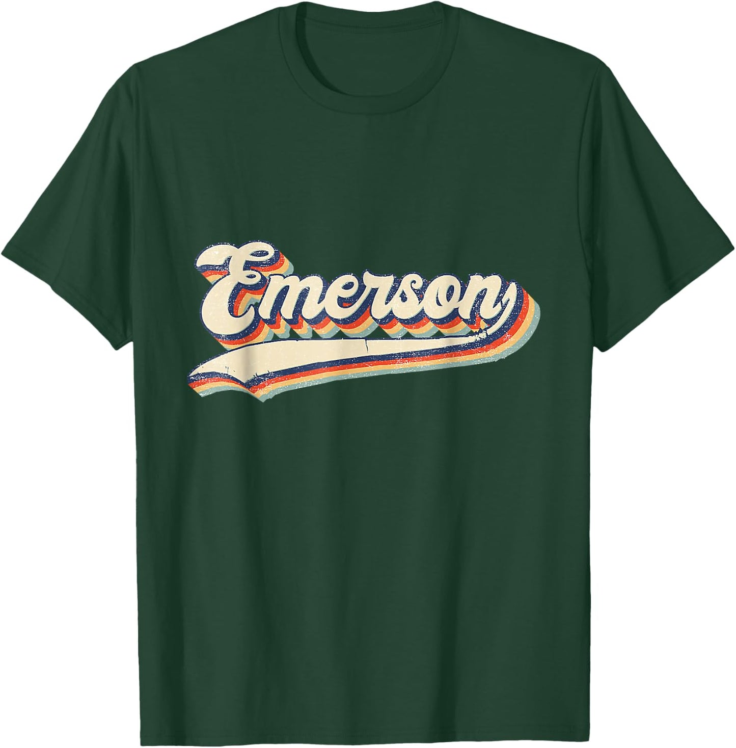 Emerson Sports Name Vintage Retro Women Boy Girl T-Shirt - T-Shirt | Forest