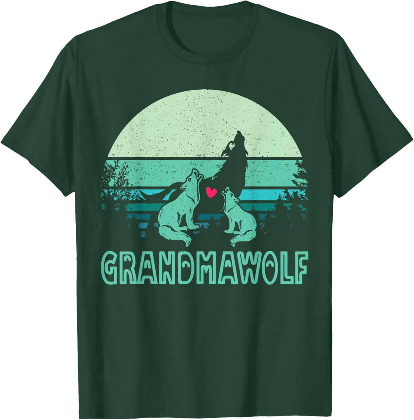 grandmawolf for lovers mom grandma wolf & wolves Mothers Day T-Shirt - T-Shirt | Forest