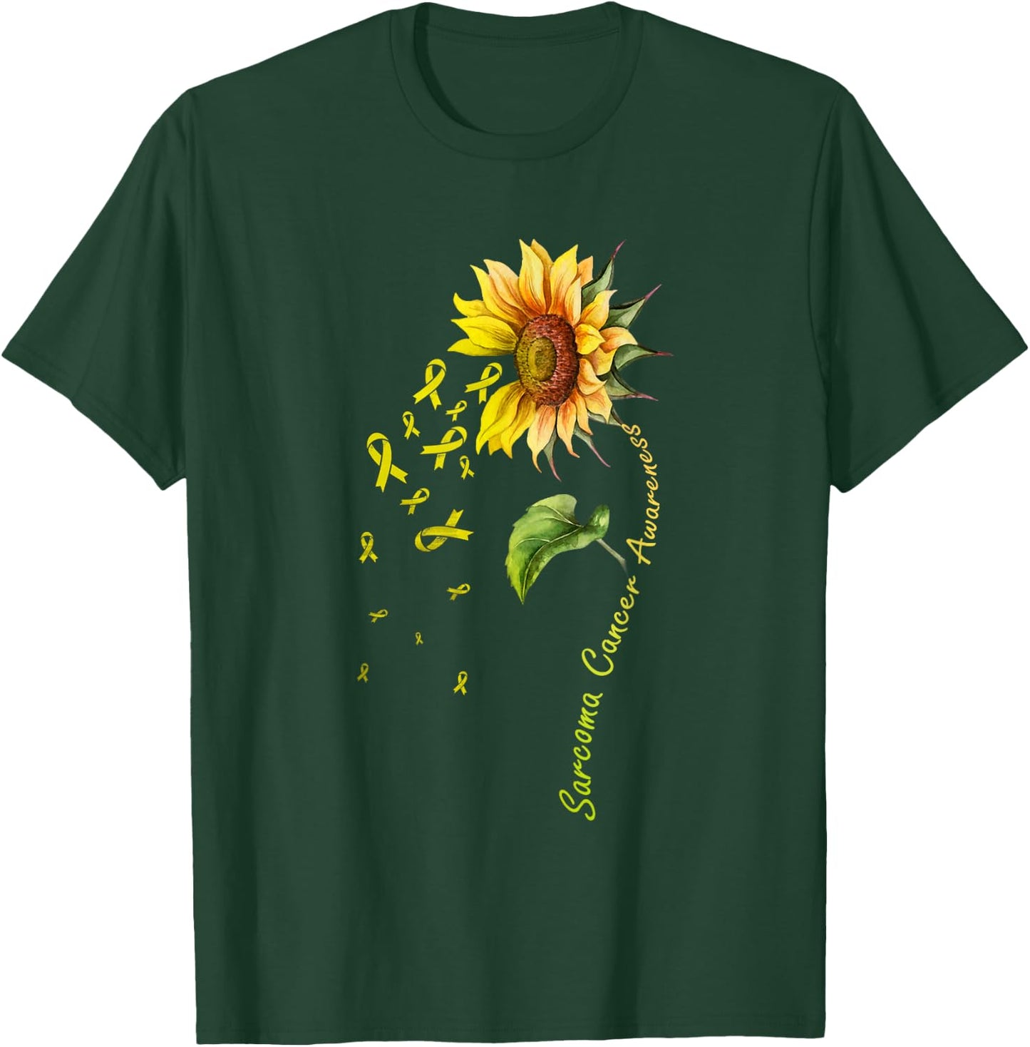Sarcoma Cancer Awareness Sunflower Shirt T-Shirt - T-Shirt | Forest