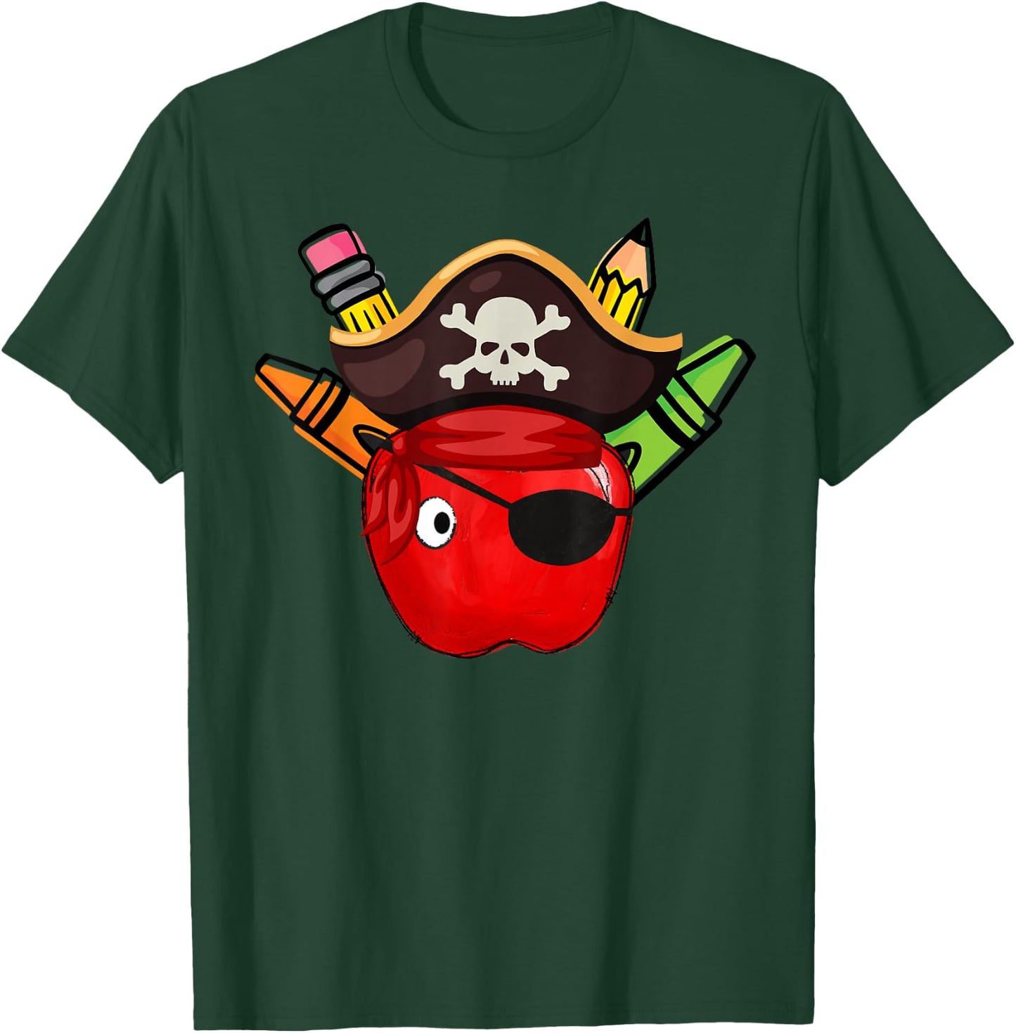 School International Talk Like A Pirate Day Pirate Teacher T-Shirt - T-Shirt | Forest