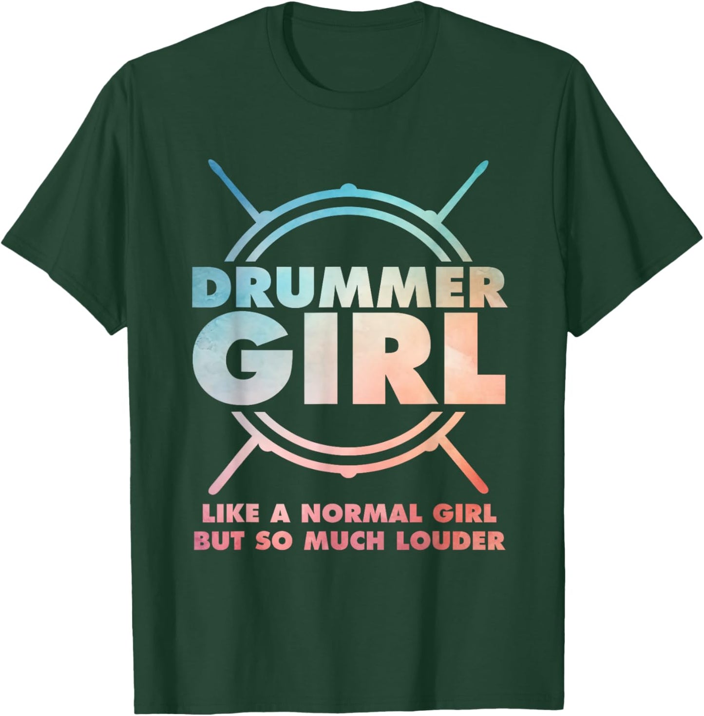 Best Drummer Girl Art Drumming Percussion Drumsd T-Shirt - T-Shirt | Forest