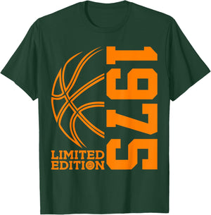 50th BIRTHDAY BASKETBALL LIMITED EDITION 1975 T-Shirt - T-Shirt | Forest