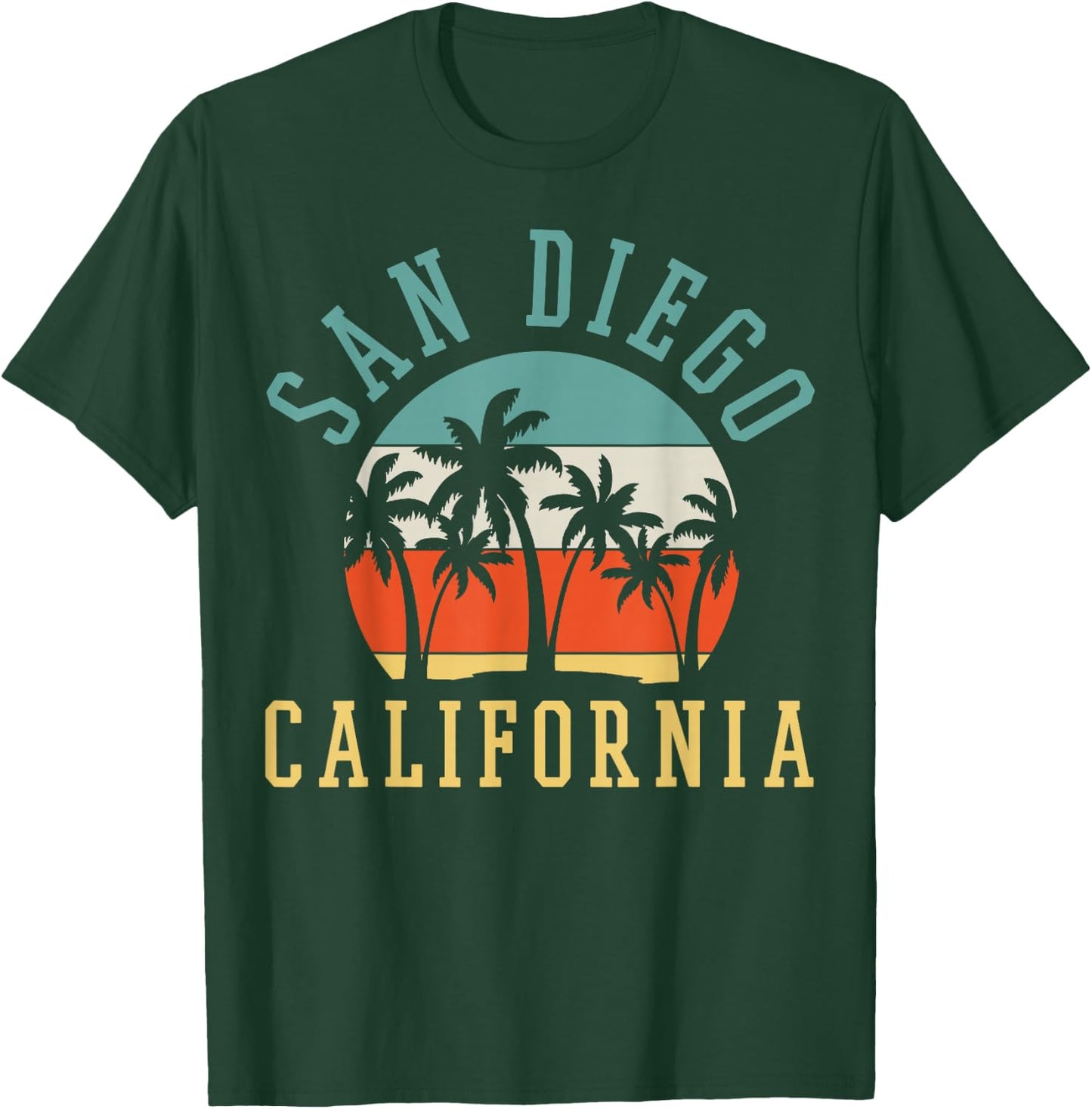 San Diego California Summer Vacation Retro T-Shirt - T-Shirt | Forest
