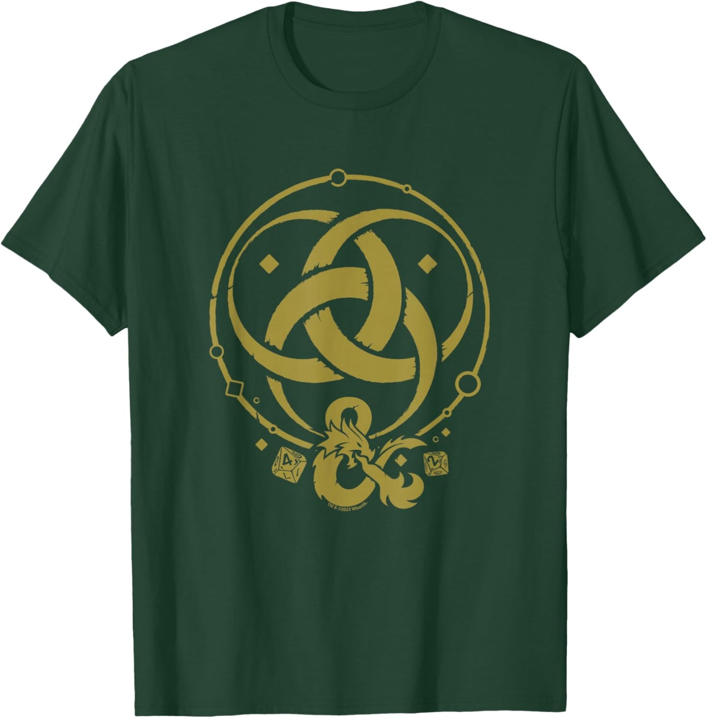 Dungeons & Dragons 50th Anniversary Gold Flame Vintage Logo T-Shirt - T-Shirt | Forest