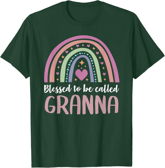 Granna Shirt for Grandma Mothers Day Blessed Granna T-Shirt - T-Shirt | Forest
