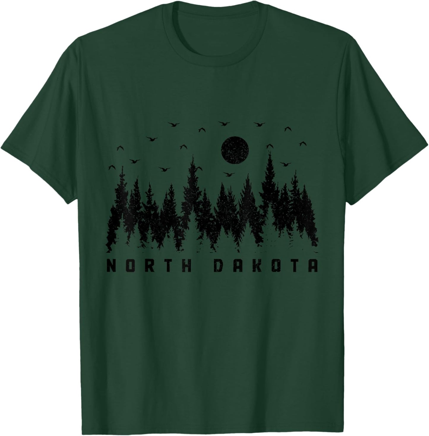 North Dakota Nature Lover Forest Hiking T-Shirt - T-Shirt | Forest