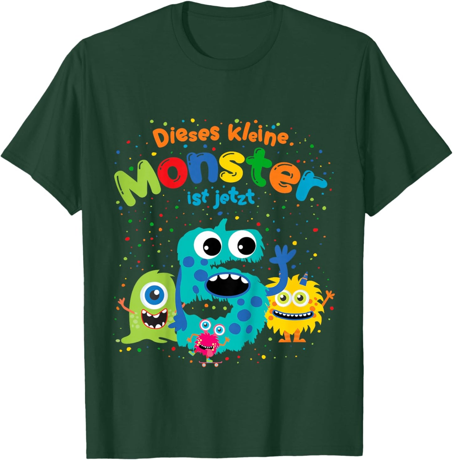 Lustiges, süßes Monster Geburtstagsshirt, fünfter Geburtstag T-Shirt - T-Shirt | Forest