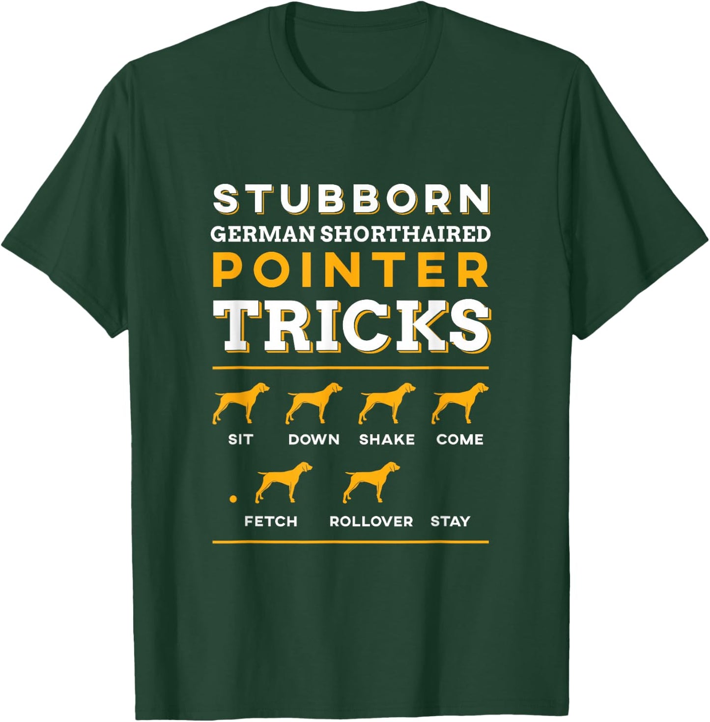 German Shorthair Pointer Funny | Dog Silhouette | Small T-Shirt - T-Shirt | Forest