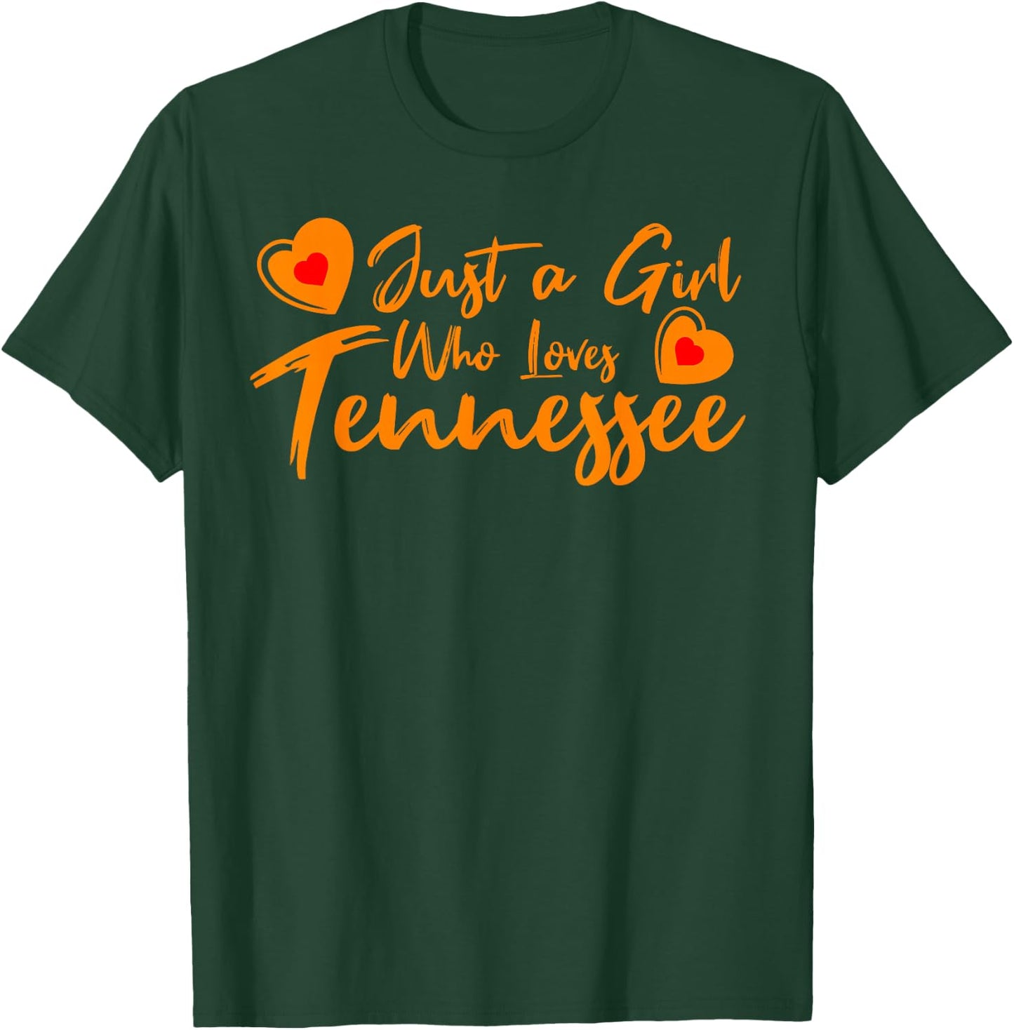 Just a Girl who Loves Tennessee Cute Women, Girls, Tween T-Shirt - T-Shirt | Forest