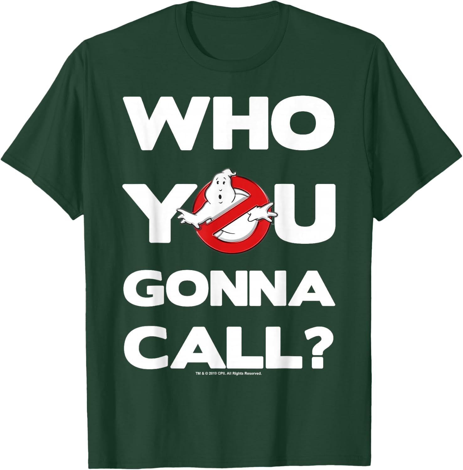 Ghostbusters Who You Gonna Call Bold Text Movie Logo T-Shirt - T-Shirt | Forest