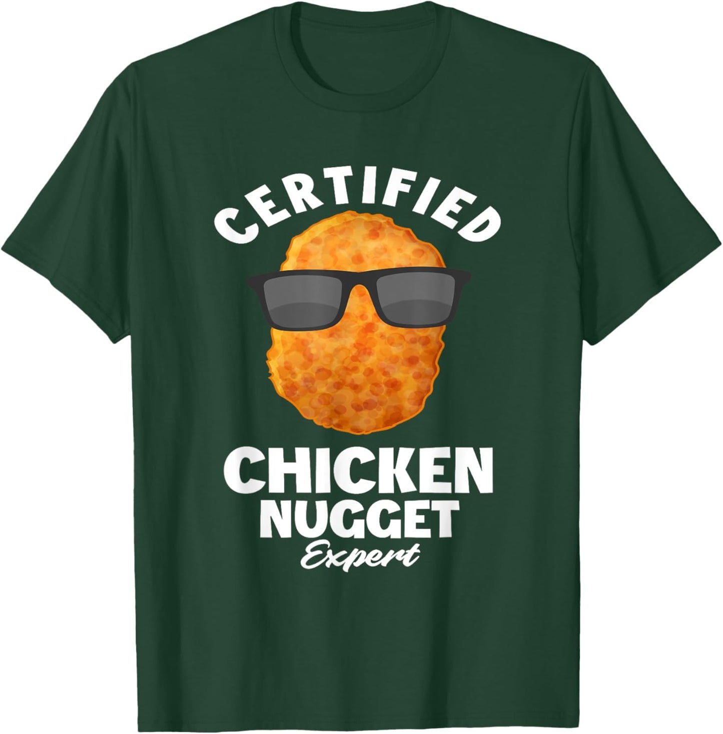 Funny Chicken Nuggets Gift Sayings Gifts - Certified Chicken Nugget Expert - Kids Chicken Nugget - Black - Small - Short Sleeve - Classic Fit - Cotton, Polyester T-Shirt - T-Shirt | Forest
