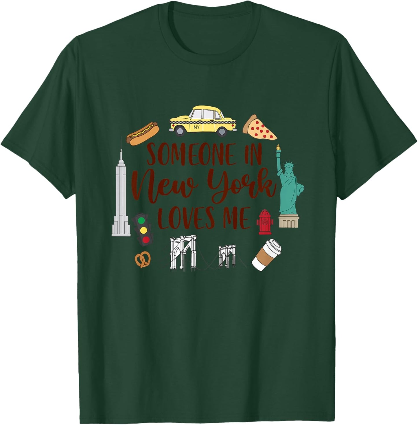 Kids New York Baby New York Travel Someone In New York Loves Me T-Shirt - T-Shirt | Forest