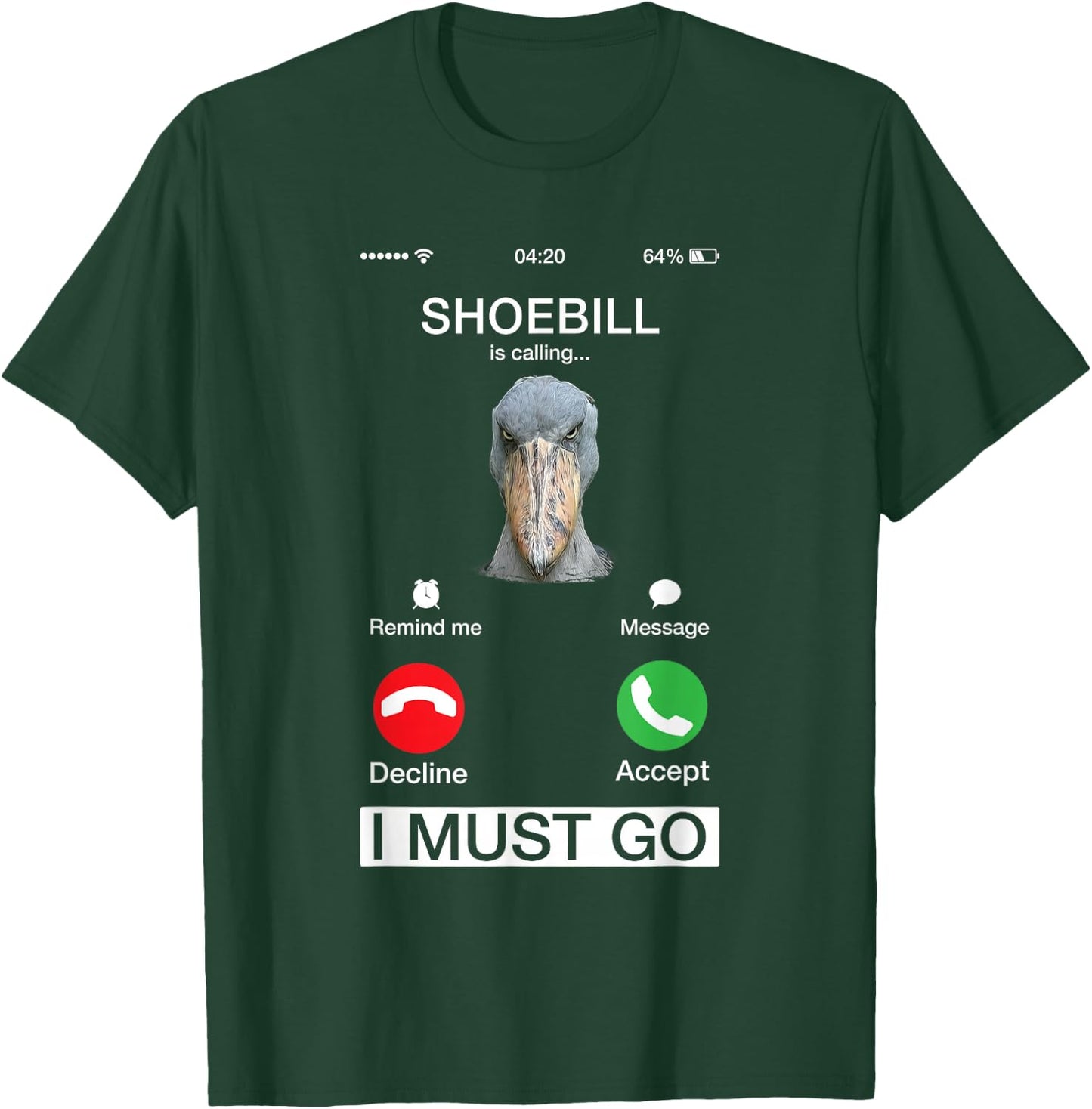 Shoebill Is Calling Large African Bird Wildlife Animal Lover T-Shirt - T-Shirt | Forest